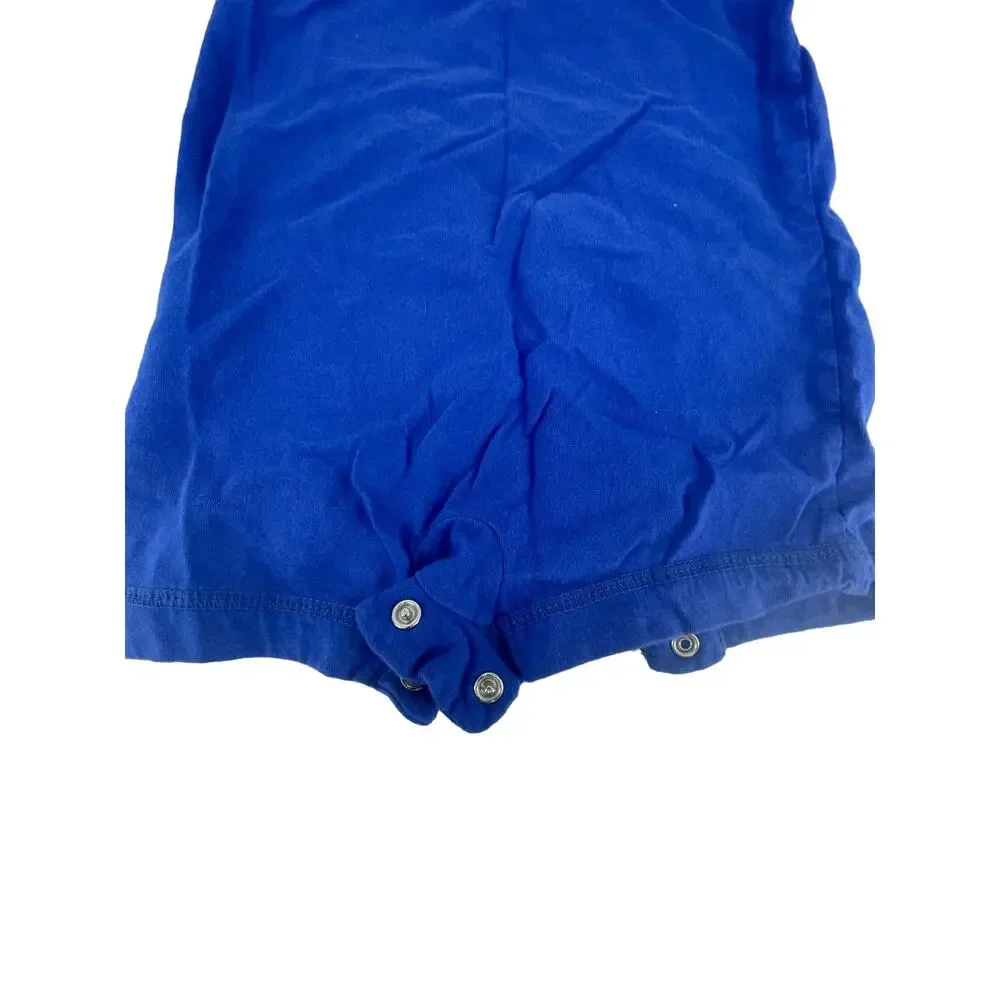 Carter's Boys Blue Whale Graphic Short Sleeve One-Piece Size 12 Months